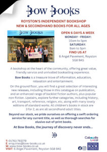 Bow books advert 2024 Bow books